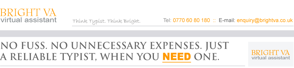 Typing Services provided with the highest commitment to confidentiality, quality and value